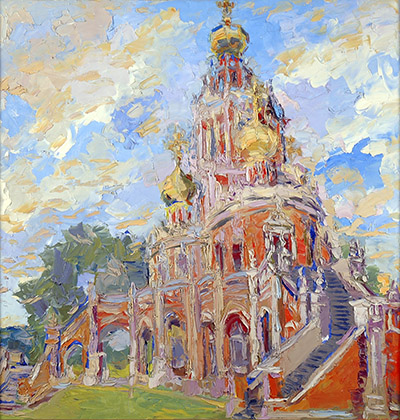 Церковь Покрова в Филях. Холст, масло, 100 x 100 см. 1997 г.