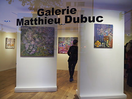 Окончание открытия выставки Кузьмина в галерее Маттье Дюбюка, в 2015 году, одновременно с открытием новой галереи.