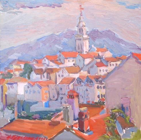 Старый город. Корчула. Холст, масло, 40 х 40 см. 2008.