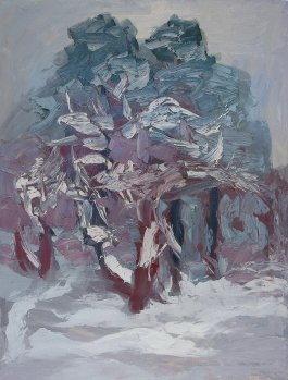 Сосна (Кунцево) зимой. «Завьюжило». Холст, масло, 100 x 76 см. 2004 г.